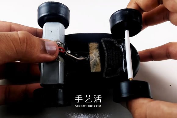 旧鼠标手工制作电动玩具车的教程