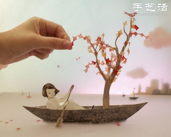 精美3D纸艺作品 回忆童年那些旧事