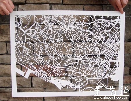 地图剪纸艺术
