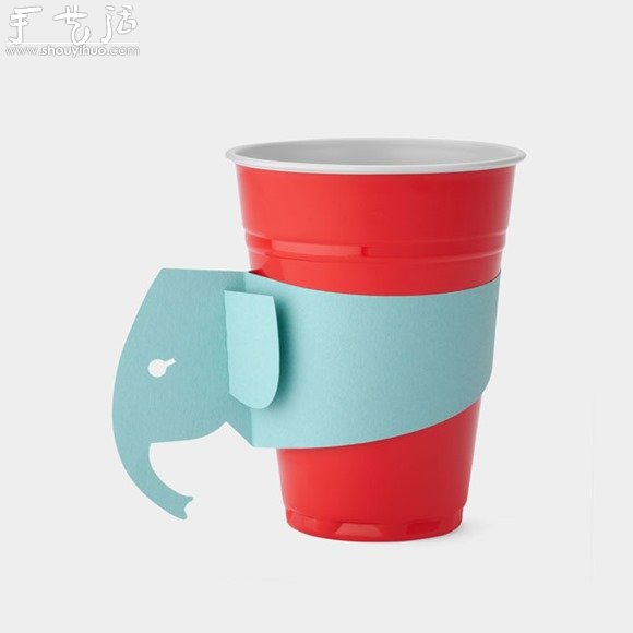 纸杯手持剪纸作品