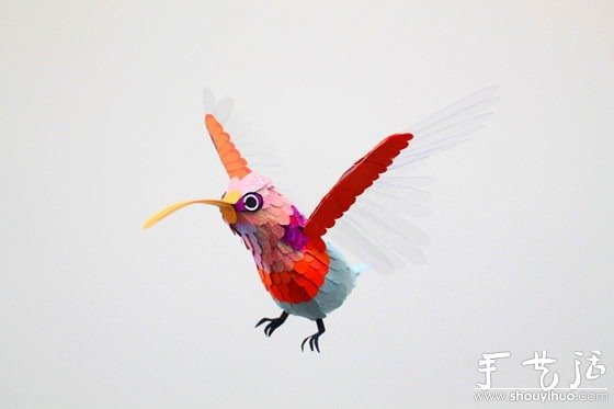 纸艺作品：漂亮的鸟儿
