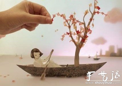 超美的创意3D人物风景剪纸