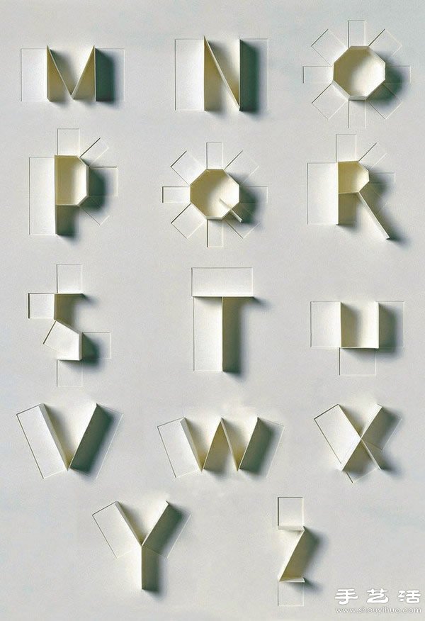纸艺DIY各种字母及数字