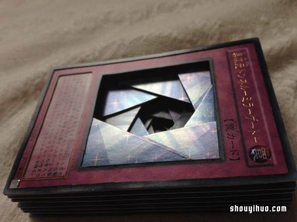 Shadow box 概念立体游戏王卡纸雕艺术