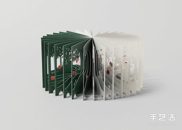 纸雕艺术：壮丽富士山缩小成迷你立体书