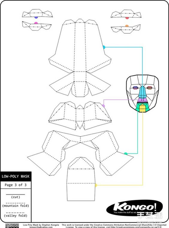 立体纸雕面具的做法 派对用卡纸面具手工制作