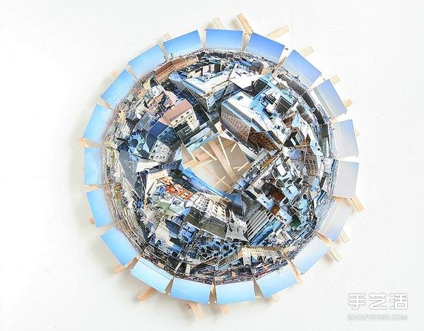 立体城市纸雕艺术 把多张照片拼接成全景组图