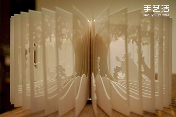 360度立体镂空书作品 精美镂空书本图片欣赏