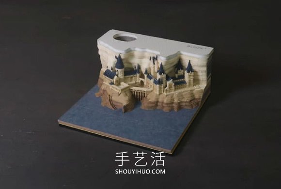 哈利波特迷快收藏！霍格华兹城堡纸雕便条纸
