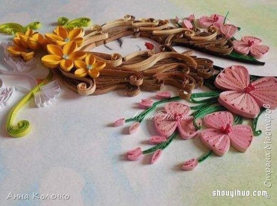 一组可爱女生衍纸画作品欣赏