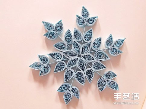 手工衍纸雪花教程 美丽卷纸雪花的做法图解