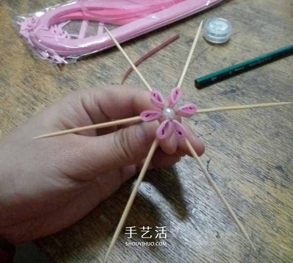 衍纸小花伞手工制作 漂亮的小花伞用卷纸做