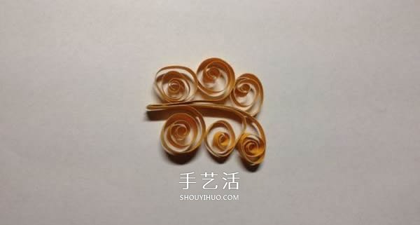 简单衍纸花教程：手工衍纸制作五瓣花图解