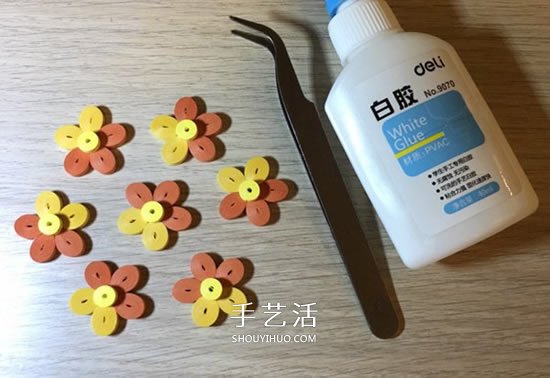 衍纸五瓣花的基础入门手工制作教程