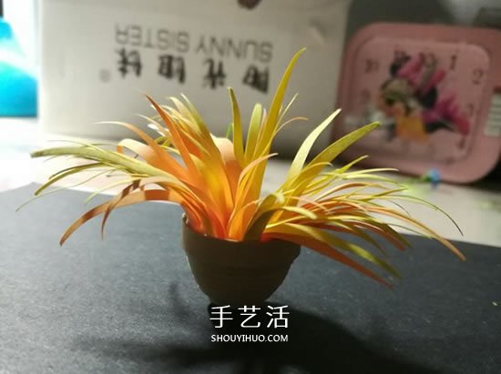 简单又可爱的基础款衍纸盆栽摆饰DIY