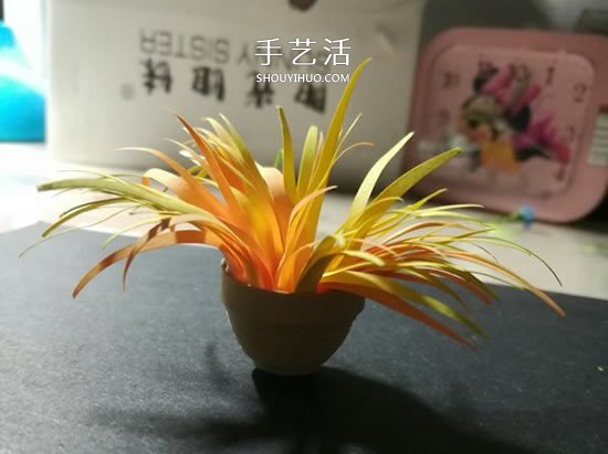 简单又可爱的基础款衍纸盆栽摆饰DIY