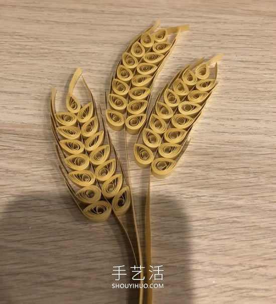 衍纸麦穗手工制作方法图解教程