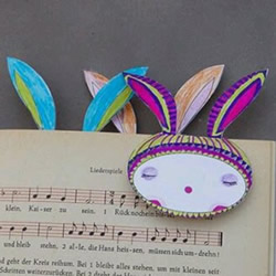 小兔子书签制作方法 卡纸制作兔子书签教程