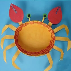 儿童螃蟹手工制作图片 简单可爱小螃蟹制作教程