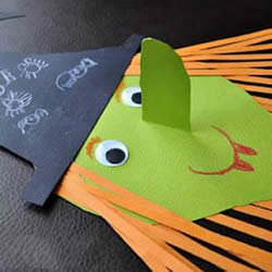 幼儿园手工制作卡纸巫婆的做法教程