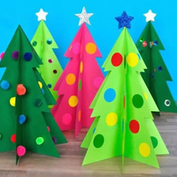 简单卡纸圣诞树怎么做 可爱纸圣诞树的做法