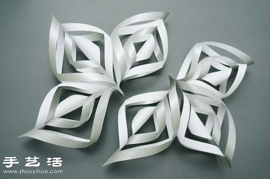 手工剪纸制作超美3D立体雪花教程