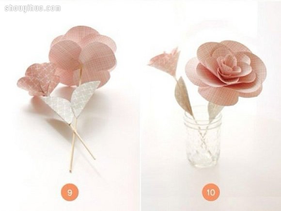 剪纸制作漂亮玫瑰花 玫瑰花的做法剪纸图解