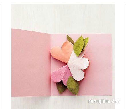 花瓣贺卡的制作方法 手工剪纸制作花瓣贺卡