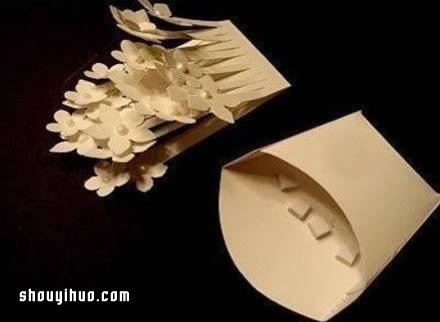 手工剪纸花DIY制作立体装饰画的方法教程
