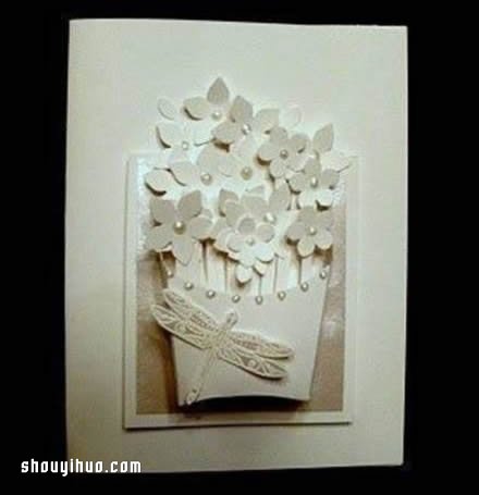 手工剪纸花DIY制作立体装饰画的方法教程