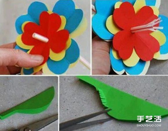 幼儿剪纸花朵的方法 简单纸花的剪纸制作教程