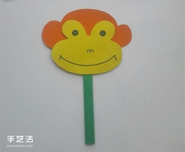 幼儿园猴子扇子制作方法 卡纸扇子手工制作图片