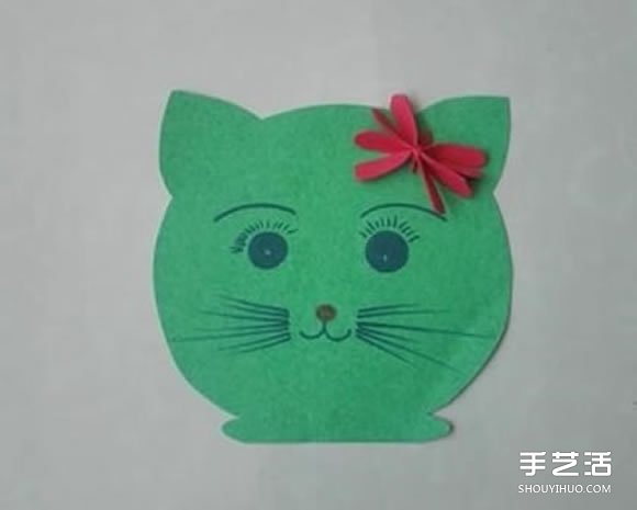 幼儿园小猫头饰图片 简单卡纸小猫帽子的做法