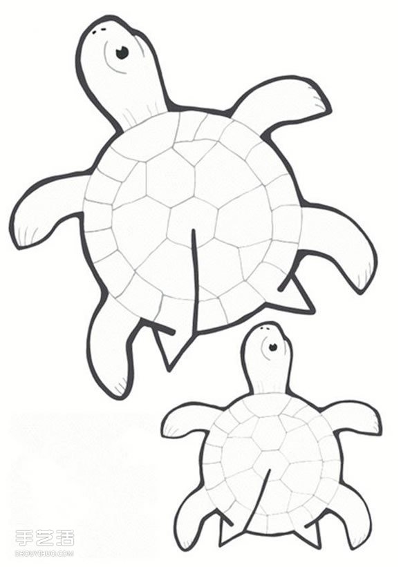 幼儿手工乌龟剪纸教程 简单剪纸立体乌龟图解