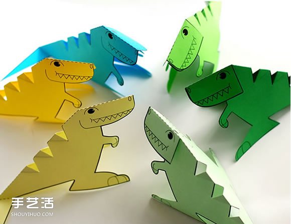 幼儿园手工剪纸恐龙 立体恐龙剪纸的制作方法