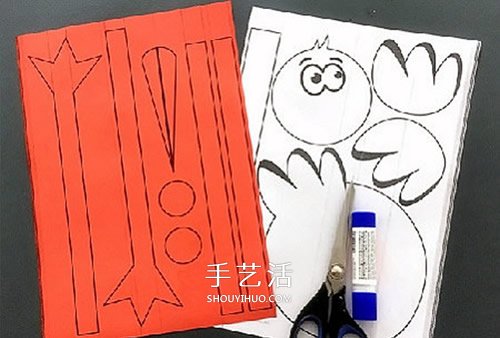 幼儿手工鸵鸟的制作方法 简单卡纸做卡通鸵鸟