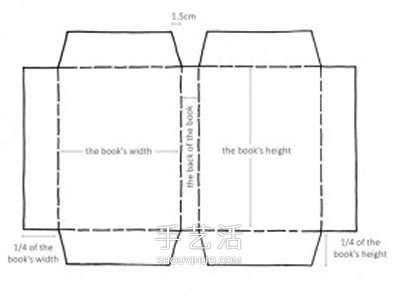 编织风书皮的包法图解 卡纸手工制作双色书皮