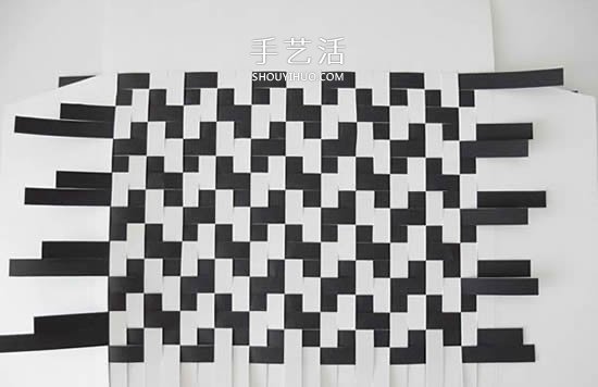 编织风书皮的包法图解 卡纸手工制作双色书皮
