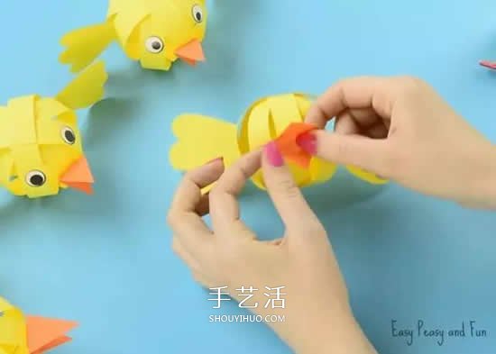 幼儿园彩色卡纸手工制作 简单DIY可爱小动物