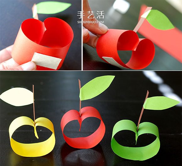 幼儿园手工苹果的做法 简单卡纸制作小苹果