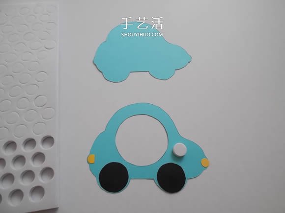 用卡纸手工制作汽车相框的教程 简单又可爱！