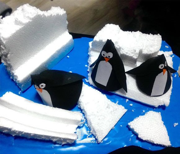 卡纸手工制作立体企鹅的图解教程