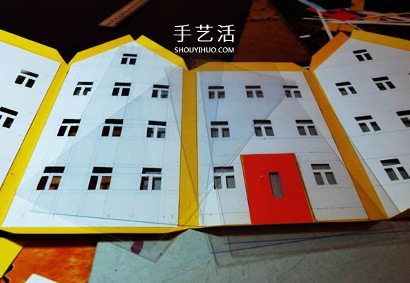 卡纸手工制作圣诞节房屋模型装饰