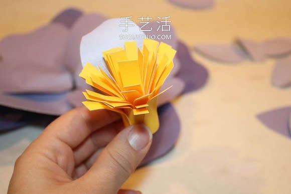 用纸手工制作立体牡丹花的做法教程