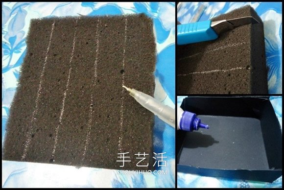 卡纸手工制作戒指收纳盒的做法教程