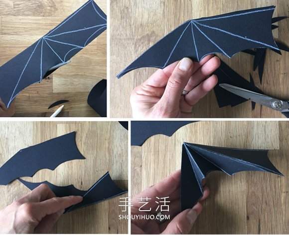 简单又可爱蝙蝠花环的手工制作教程