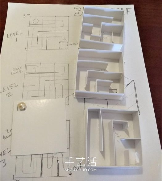 自制迷宫玩具盒子走珠的方法详细图解