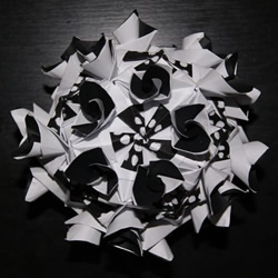 纸色恋曲黑白配折纸作品欣赏