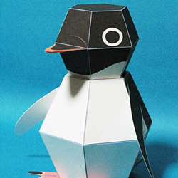 Kamikara纸机关 平面企鹅折纸一秒变立体