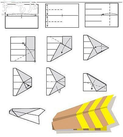 折纸飞机的方法大全 纸飞机的折纸方法